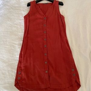 Prana Brick Red Utility Dress Size XS